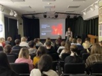 Гости из Львовской школы на лекции о космической погоде: популяризация науки без границ