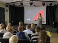 Гости из Львовской школы на лекции о космической погоде: популяризация науки без границ