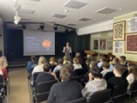 Гости из Львовской школы на лекции о космической погоде: популяризация науки без границ