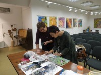 3 декабря прошёл мастер-класс Натальи Коптилкиной по росписи батика.