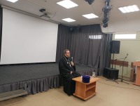 29 марта в Доме учёных состоялась встреча со священником Максимом Соловьёвым.