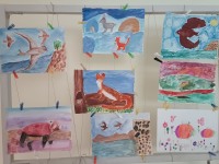 24 апреля в Доме ученых состоялось открытие выставки детских рисунков художественной студии "Лучики", посвященной 100-летию В.П. Астафьева.