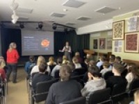 Гости из Львовской школы на лекции о космической погоде: популяризация науки без границ